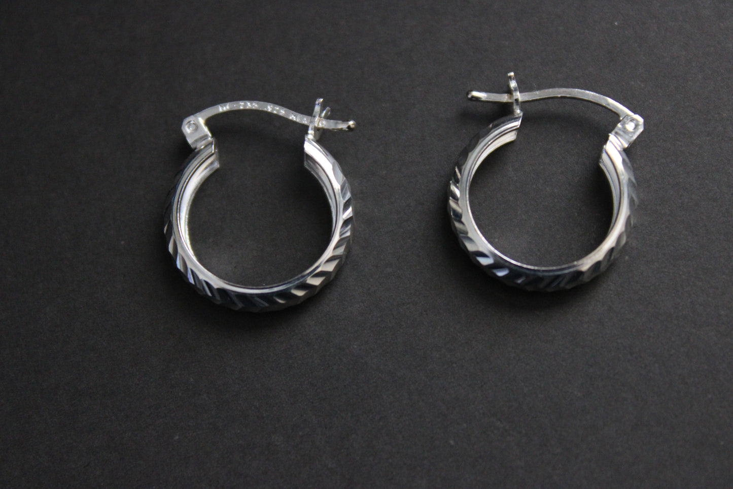 18 mm Silver Hoops Earrings Small Hoop Earring