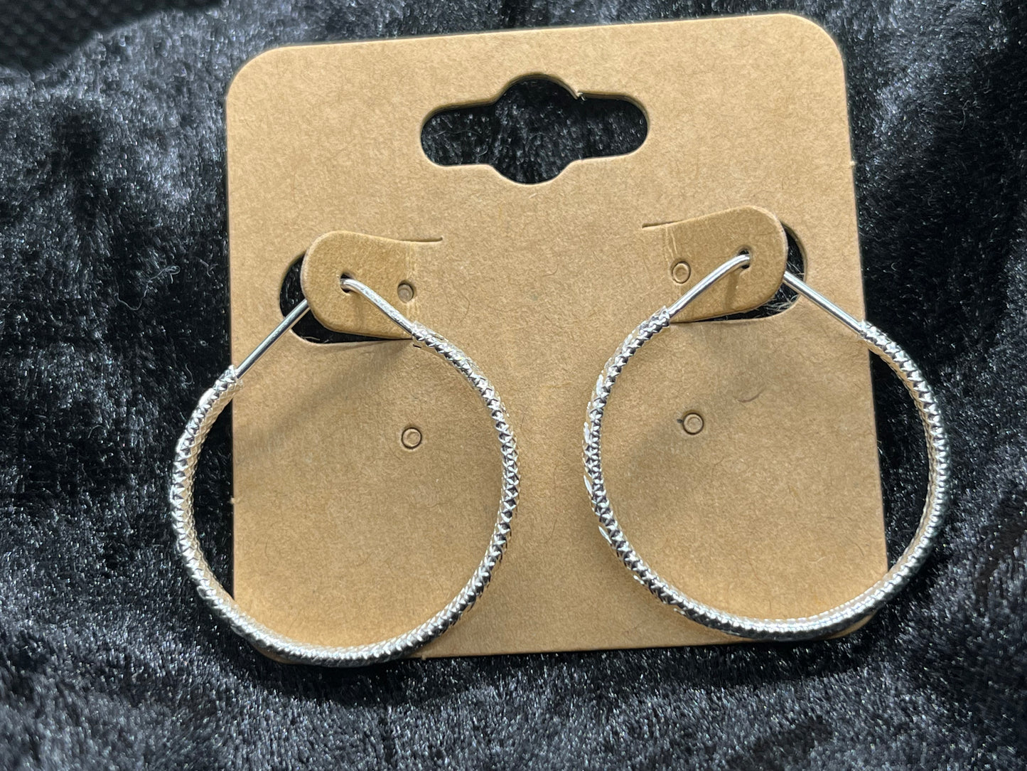 27 mm Diamond Snake Pattern Silver Hoops Earrings For Women Medium Hoop Earring