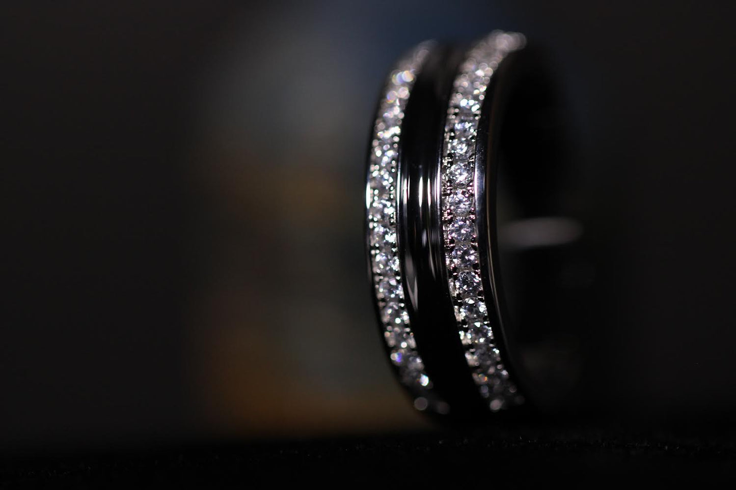 Sterling Silver Rhodium-plated and CZ Ring