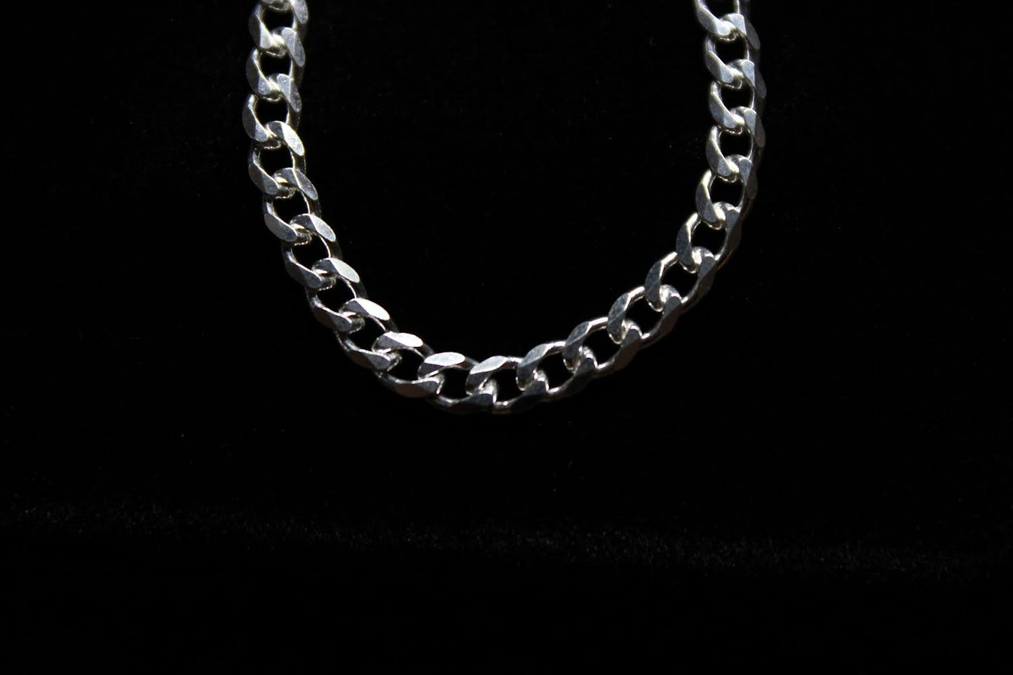 Sterling Silver 4mm Pave Curb Chain