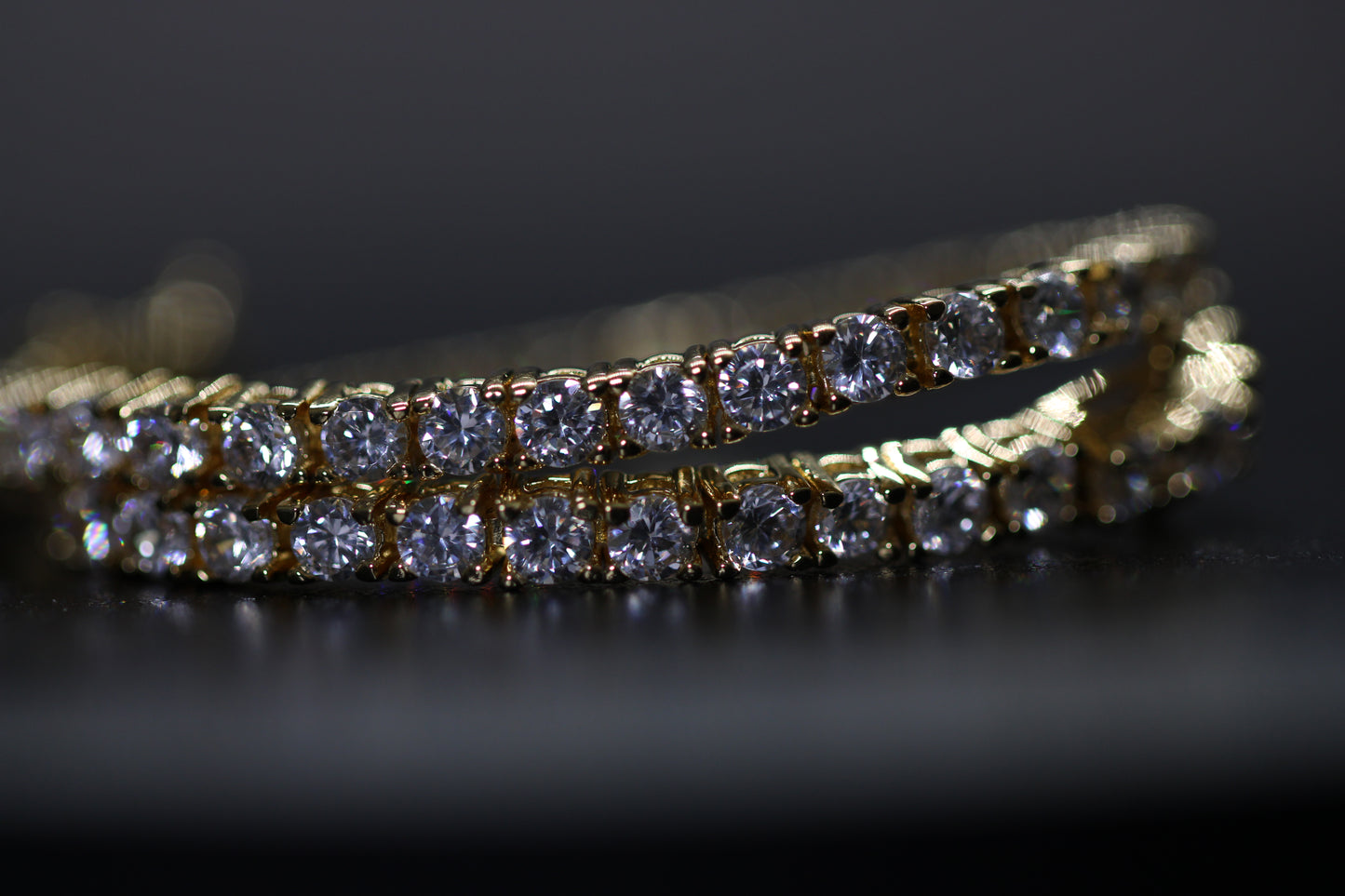 Kelly Waters Gold-plated Prong Set CZ 7.25 inch Tennis Bracelet
